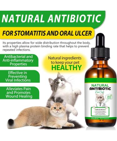 Natural Antibiotics for Cats 2 PCS Cat Antibiotics- Cat Multivitamin is anti-bacterial effect antibiotics for cats Supports Immune & Cats Allergy Relief Health Supplies Cats UTI Antibiotics(60ml) - Buy Online on GoSupps.com