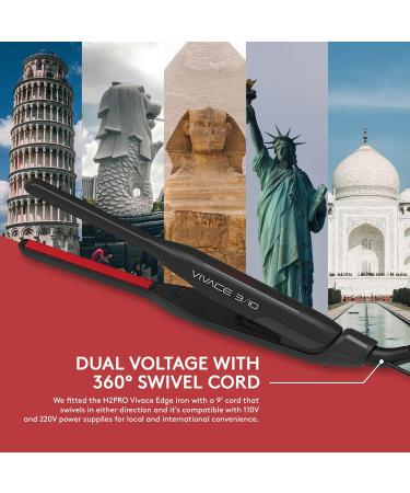 H2PRO Vivace Edge 3/10 Professional Flat Iron - Best International Shipping & Top Performance Styling Tool - Buy Online on GoSupps.com
