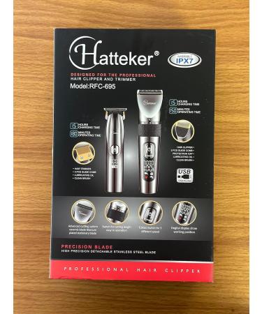 Hatteker Professional Hair Clippers and T-Blade Trimmer Kit for Men - Gold 17 Piece Set | Cordless Beard Barber Clipper, Haircut Grooming Kit, IPX7 Waterproof - Buy Online on GoSupps.com