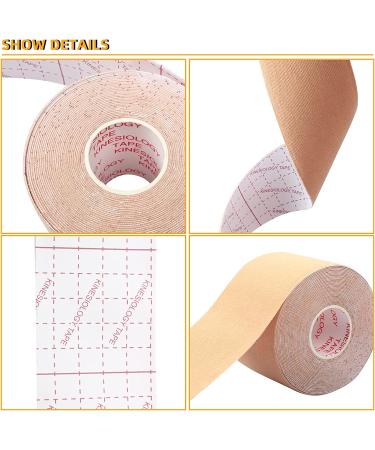 Jawflew Kinesiology Tape Waterproof Athletic Support for Muscles, Knees, Shoulders & Plantar Fasciitis Ideal for Sports Physiotherapy Beige - Buy Online on GoSupps.com