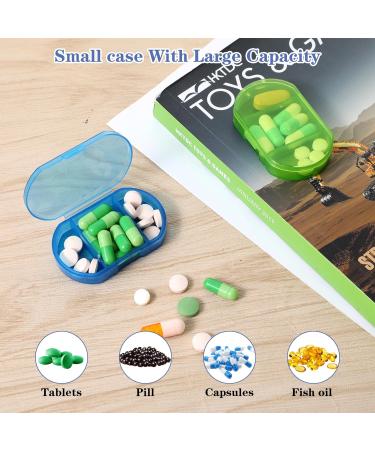 Shop WLLHYF 3 Pack Pill Organizer - Moisture Proof 3 Compartment Case for Travel & Vitamins - Green Blue Black - Ideal Fish Oil Supplement Holder - Buy Online on GoSupps.com