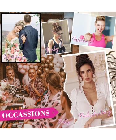 REECHO Synthetic Messy Bun Hair Piece - Dark Brown Updo Elastic Hair Accessory for Women - Buy Online on GoSupps.com