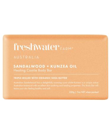 Healing Castile BODY BAR | Sandalwood + Kunzea Oil | Natural Ingredients | Triple-Milled Soap Bars With Organic Shea Butter