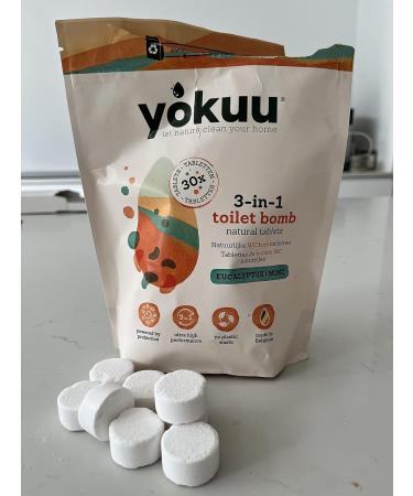 YOKUU Eco-Friendly Toilet Cleaner Tablets | 30-Count Limescale Remover | Mint Eucalyptus Scent | Plant-Based Formula | Non-Toxic & Chemical-Free - Buy Online on GoSupps.com