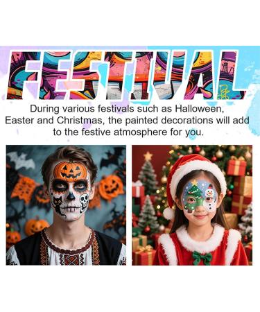  Buhygn Face Paints Body Paint Palette Carnival Face Makeup Professional Quality Watercolor and Blendable 25g For Carnival Wedding Adults - Buy Online on GoSupps.com