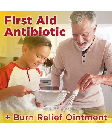 Amazon Basic Care First Aid Antibiotic + Burn Relief Ointment - Maximum Strength, 1 Ounce - Buy Online on GoSupps.com