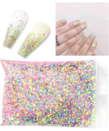 Face glitter iridescent glitter 50g mixed colors glitter hexagonal shape glitter nail glitter powder cosmetic makeup glitter for - Buy Online on GoSupps.com