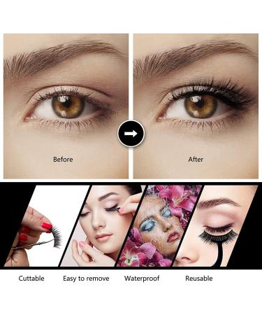 10 Pairs Magnetic Eyelashes with Eyeliner Kit Reusable 3D False Eyelashes Glue-free Natural Look False EyeLashes Upgraded Waterproof Magnetic Eyeliner with Tweezers Gifts for Her - Buy Online on GoSupps.com