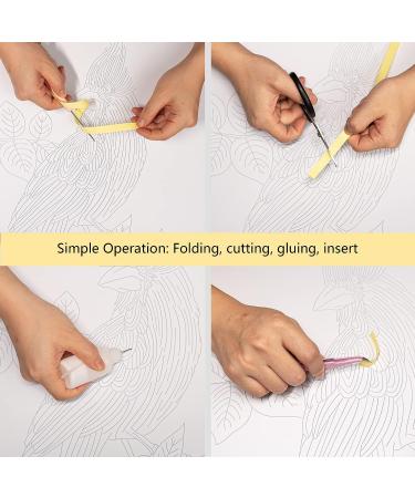 Northern Cardinal Quilling Kit for Adults - DIY Paper Filigree Painting Set for Home Decor - Quilling Tools Included - Best Gifts - 16x20 inch - Buy Online on GoSupps.com