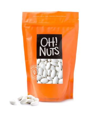 Oh! Nuts White Jordan Almonds | Crunchy Party Favor Candy | Premium 2-Lb. Bulk Bag of Large Nuts with Thin Sugar Coating | Great for Easter, Weddings, Baby Showers & Birth | White Candied Almonds - Buy Online on GoSupps.com