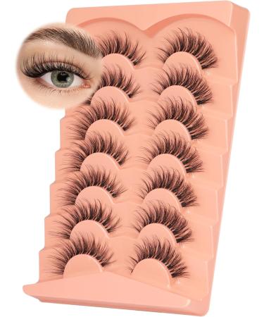Mavphnee Cat Eye Wispy 3D False Lashes - Natural Look Clear Band, 7 Pairs - Buy Online on GoSupps.com