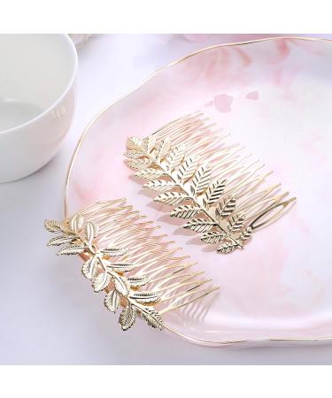 THUNARAZ 10Pcs Golden Laurel Leaf Bracelet Armband Crown Arm Cuff Bridal Jewelry Set - Greek Goddess Headband Hair Comb & Wedding Headpiece Accessories - Buy Online on GoSupps.com