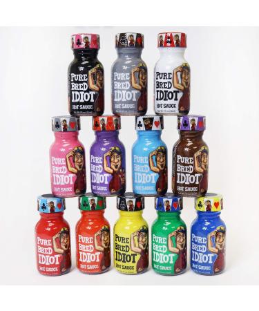 Ass Kickin' Pure Bred Idiot Hot Sauce Roulette Game - 12-Pack Gourmet Gag Gift Set | Perfect Spicy Challenge for Men - Buy Online on GoSupps.com