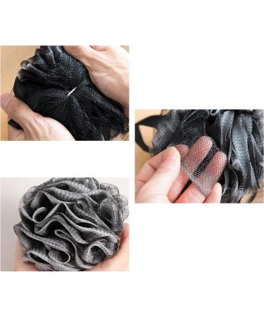 YUEMING 5PCS Loofah Shower Puff Ultra Soft Mesh Bath Sponges for Adults Exfoliating Bath Scrunchie Multi Pack Bathroom Puff Clean Skin Loofah Sponge for Bathing Black 5pcs- Balck - Buy Online on GoSupps.com