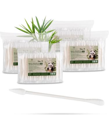 Makeup Cotton Swabs - Individually Sterilized Cosmetic Sticks (4x100) | Precision Correction Sticks with Pointed & Round Heads - Buy Online on GoSupps.com