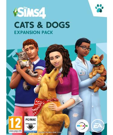 The Sims 4 Cats & Dogs (EP4) PCWin | Code In A Box | Video Game | English PCWIN Code in a box Cats & Dogs (EP4)
