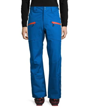 Ultrasport Professional Men Inuit 3 in 1 ski pants snowboard pants buttoned downhorts outdoor pants with recco search system water and windproof breathable seam welded m blue/orange