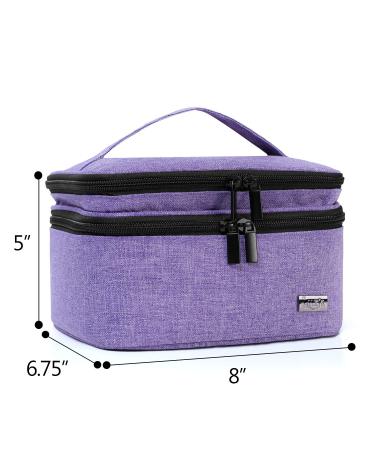 Luxja Nail Polish Carrying Case - Holds 20 Bottles - Portable Organizer Bag for Manicure Set - Purple - Buy Online on GoSupps.com