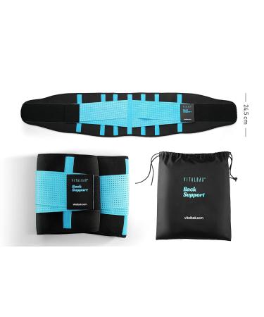 Vitalbak Back Bandage for Men & Women | Lumbar Support Belt | Relieves Hip & Back Pain | Adjustable Settings (Blue M) - Buy Online on GoSupps.com