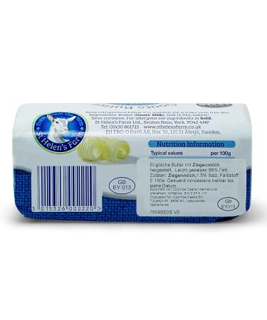 Buy St. Helen's Farm Goat Butter 2x250g | Premium English Goat Milk Butter for Roasting & Baking | Healthy Cooking Fat Alternative - Buy Online on GoSupps.com