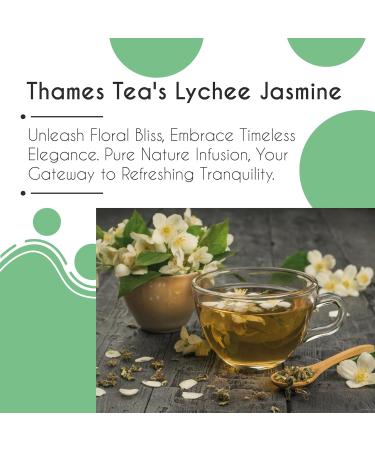 Thames Tea: Premium Flavoured Loose Leaf Tea in Tubebox (Lychee Jasmine) | Luxury British Tea Experience - Buy Online on GoSupps.com