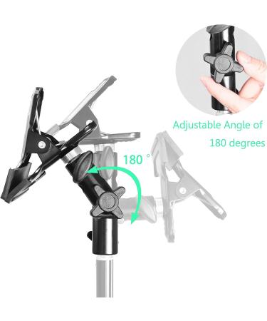 SLOW DOLPHIN Heavy Duty Metal Clamp Holder with Light Stand & Umbrella Reflector Holder (2 PCS) - Buy Online on GoSupps.com