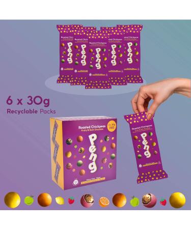 Peng Roasted Chickpeas Snack (6 x 30g) - Healthy High Protein Plant-Based Fruity Candy - Buy Online on GoSupps.com