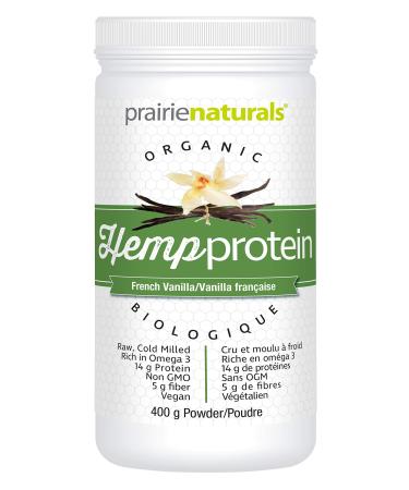 Prairie Naturals Organic Raw Hemp Protein - French Vanilla Flavour 400 gram