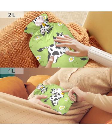 Funny Cow Hot Water Bottle 1L - Pain Relief for Kids & Adults | BAP-Free Cover - Buy Online on GoSupps.com
