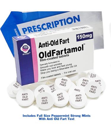 Anti Old Fart OAP Sweets Prank Pill Box - Funny Xmas Gift for Him, Dad, Men, Uncle - Ideal Present for Boyfriend, Husband - Valentines, Christmas, Birthday, Secret Santa - 40th 50th 60th - April Fools - Buy Online on GoSupps.com