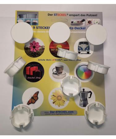 9-Piece White Dust Protection Lid for Schuko Sockets | Socket Covers for Clean & Splash Protection | Ideal for Hotels & Businesses - Buy Online on GoSupps.com