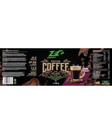 Zec Nutrition CoKG Zec+ Protein Coffee 450g Dark Roast Functional food Proteinrich foods Dark Roast 450g - Buy Online on GoSupps.com