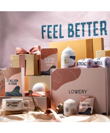 Get Well Soon Care Package for Women - 13pc Sympathy Spa Kit Gift Basket with Throw Blanket and Diary - Self Care Gifts for Women - Buy Online on GoSupps.com