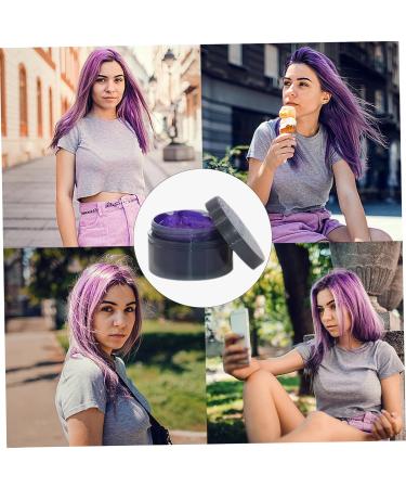 Temporary Hair Dye Color Disposable Water Soluble Hair Wax Color Quick Drying Wash Out Hair Color Temporary Hair Color for Kids Women Men Use Purple - Buy Online on GoSupps.com