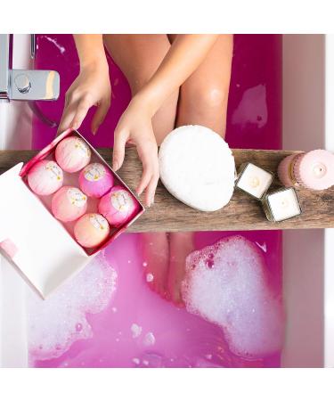 Organic Essential Oil Bath Bombs Gift Set - Handmade Spa Fizzies With Cocoa & Shea Butter for Moisturized Skin - 6-pack by Premium Nature - Buy Online on GoSupps.com