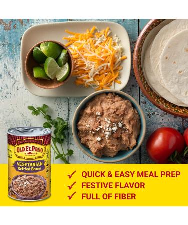 Old El Paso Vegetarian Refried Beans  16 oz. (Pack of 12) Vegetarian Refried 16 Ounce (Pack of 12) - Buy Online on GoSupps.com