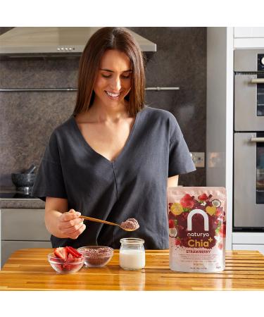 Naturya Chia+ Strawberry Milled Chia Seed Blend 350g - Superfood Boost - Buy Online on GoSupps.com