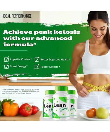 Lean Green Keto Capsules LeanGreen Advanced Formula Supplement Pills - Maximum Strength Lean Green All Natural Keto Pills LeanGreen Capsules Lean Green Pills Reviews (3 Pack) - Buy Online on GoSupps.com