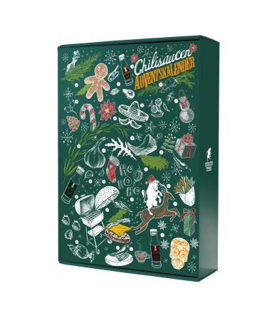Mexican Tears - sharp sauce advent calendar with 24 different chilli sauces in recoverable glass bottles limited edition 24x20ml chilli sauce