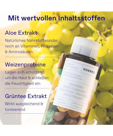 Corrres Santorini Grape Revitalizing Shower Gel 400ml - Vegan Aloe Vera Paraben-Free Dermatologically Tested - Buy Online on GoSupps.com