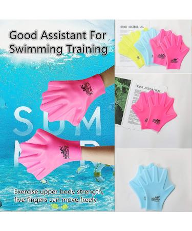 EXCEREY Silicone Webbed Swimming Gloves - Red M - Adult & Kids Water Training Gloves - Buy Online on GoSupps.com