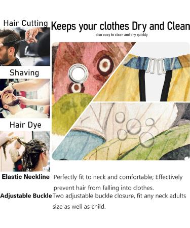 Visesunny Retro Butterfly Barber Cape | Anti-Static & Water-Resistant Hair Cutting Cape | Professional Salon Adjustable Polyester Cape for Hairstylists - Buy Online on GoSupps.com