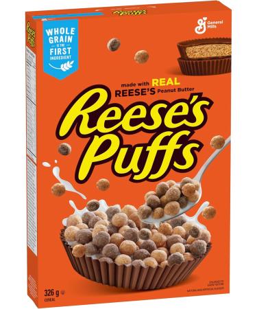 Reese's Puffs Chocolate Peanut Butter Cereal Box Made with Real Reese's Peanut Butter 326 Grams Package of Cereal - Buy Online on GoSupps.com
