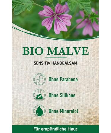 Alkmene Hand Balm with Organic Malve - Vegan Sensitive Hand Cream for Dry Skin | Silicone Paraben & Mineral Oil Free - 75ml - Buy Online on GoSupps.com
