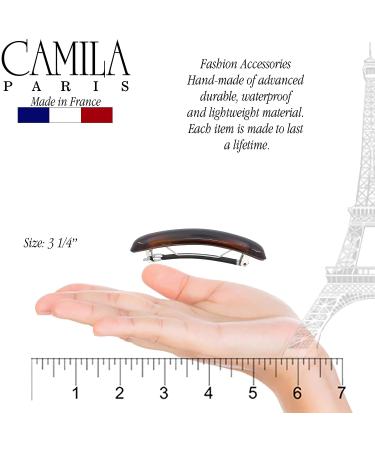 Camila Paris CP3018 3 Inch French Hair Barrette Clip for Girls - Tortoise Shell - Strong Hold Grip Hair Clips for Women - Made in France - Durable Styling Hair Accessories - Buy Online on GoSupps.com