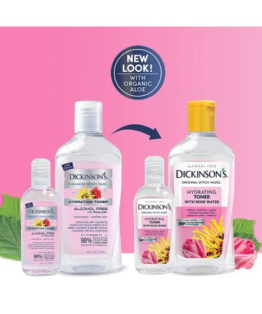 Alcohol-Free Witch Hazel Toner | Dickinson Brands 16 fl oz Hydrating Formula - Buy Online on GoSupps.com