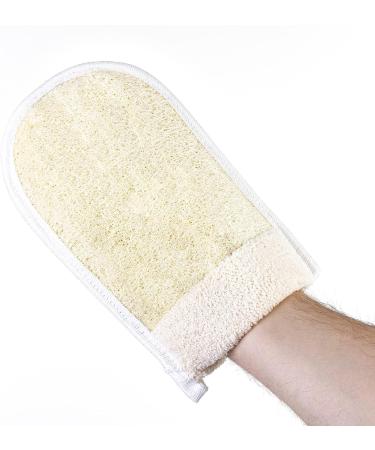 Jairestone Dual-Sided Exfoliating Body Scrubbing Loofah Sponge for Men & Women - Turkish Shower Loufa - Deep Exfoliator Bath Glove Pad - Improves Skin Texture - Buy Online on GoSupps.com