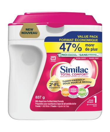 Similac Total Comfort Baby Formula Tummy-Friendly Easy To Digest Now With Breast Milk-Inspired Innovation 2 -FL 0+ Months Powder 837 g
