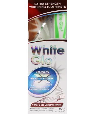 Buy White Glo Coffee & Tea Whitening Toothpaste | Bonus X Action Toothbrush | 5.2 oz - International Shipping Available - Buy Online on GoSupps.com
