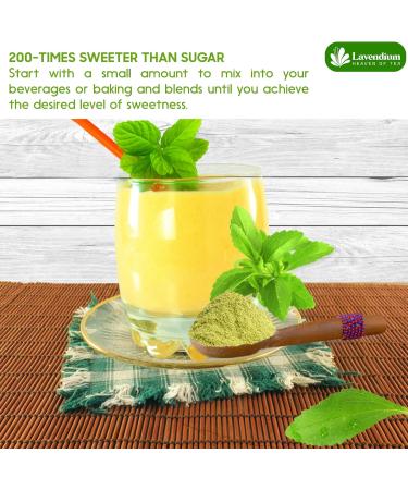 Lavendium Premium 128g (4.5oz) Stevia Leaf Powder Unprocessed Ground Stevia Leaves Dried 100% Natural & Pure Stevia Leaf Sugar Substitutes Natural Zero-Calorie Sweetener No Additives No Gluten Vegan. Stevia 127 g (Pack of 1) - Buy Online on GoSupps.com